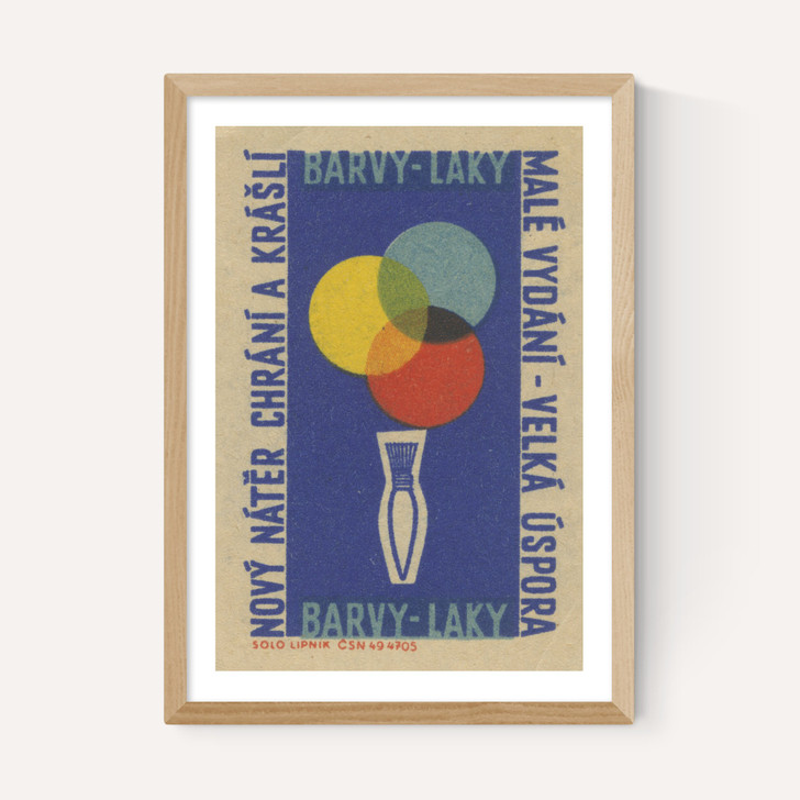 Paintbrush Matchbox Label