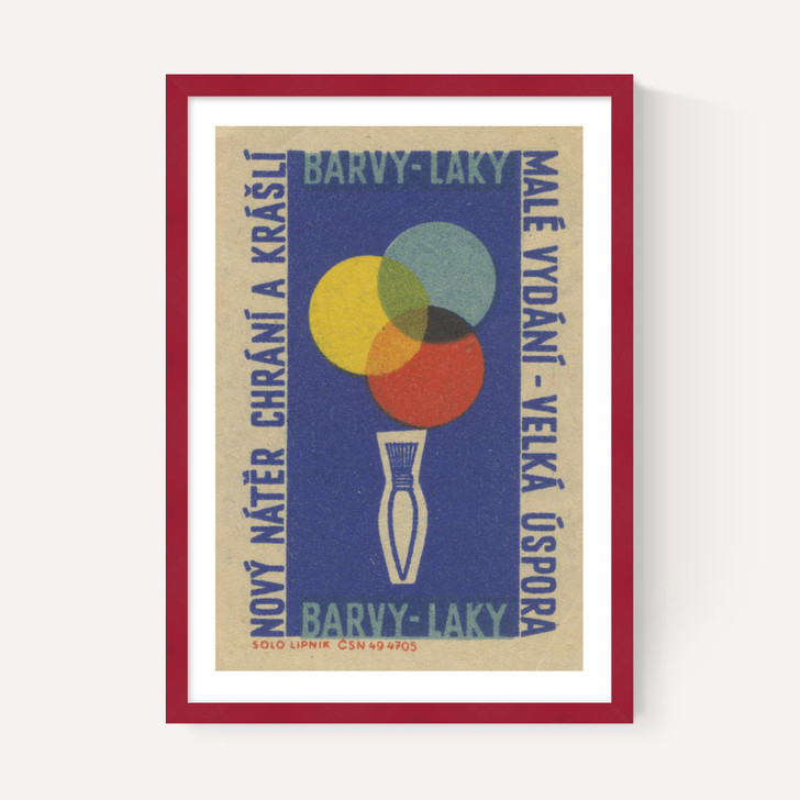 Paintbrush Matchbox Label
