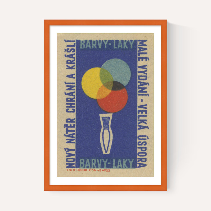 Paintbrush Matchbox Label