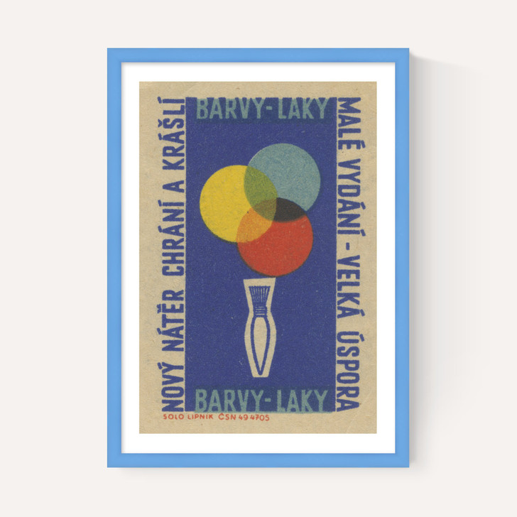 Paintbrush Matchbox Label