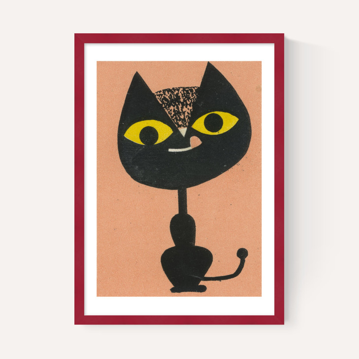 Cat Matchbox Label