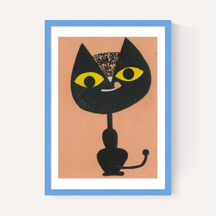 Cat Matchbox Label