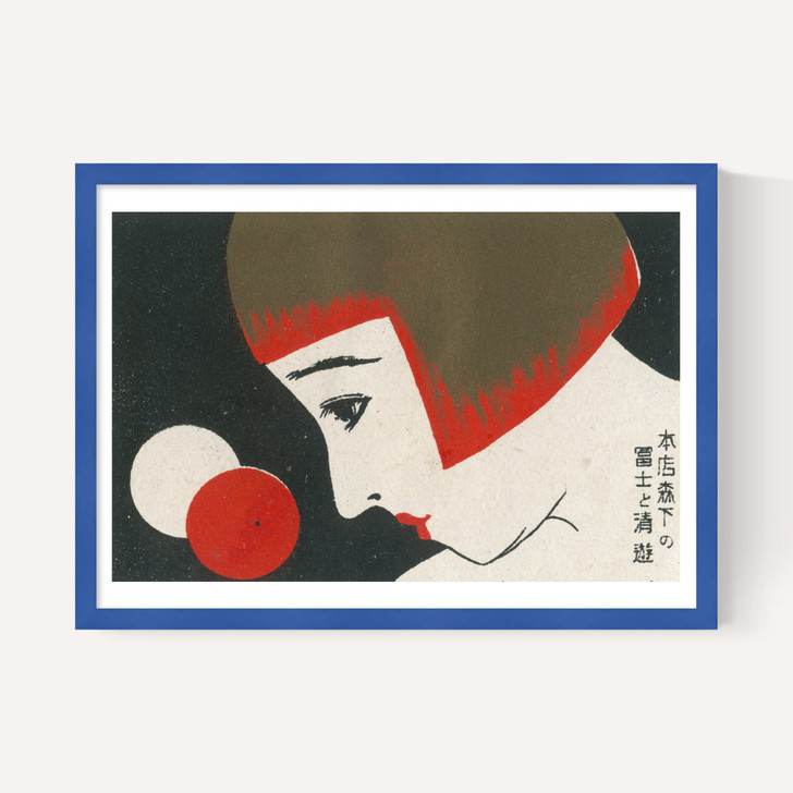 1920s Face Matchbox Label