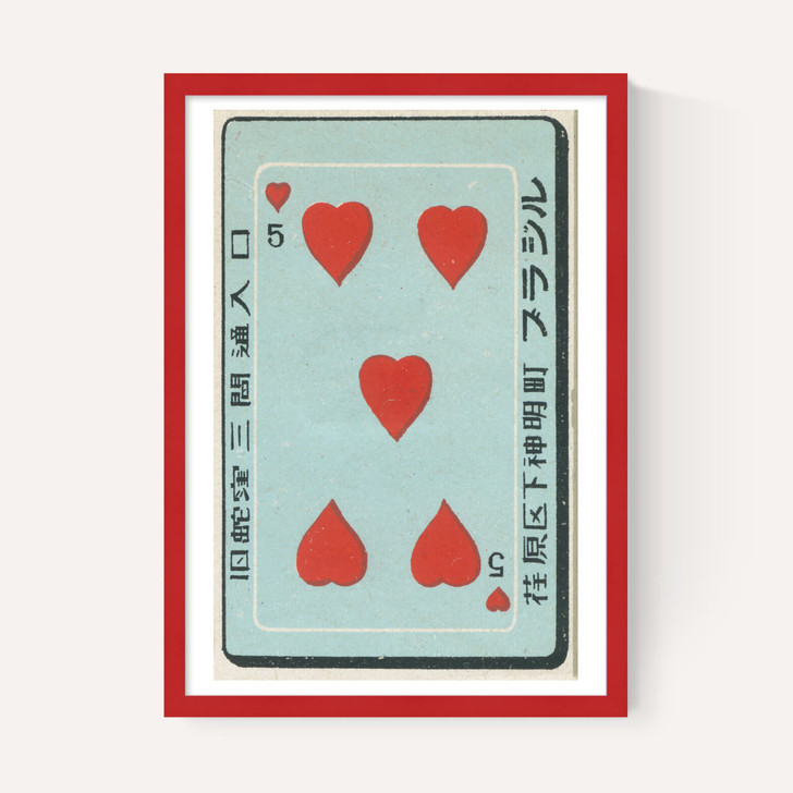 Hearts Matchbox Label