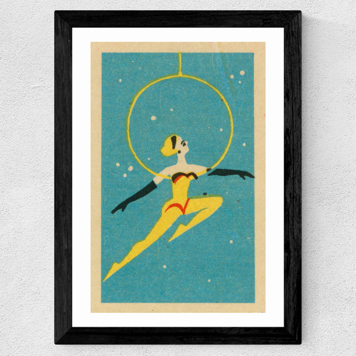 Aerial Woman Matchbox Wide Black Frame