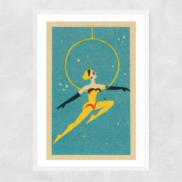 Aerial Woman Matchbox Wide White Frame