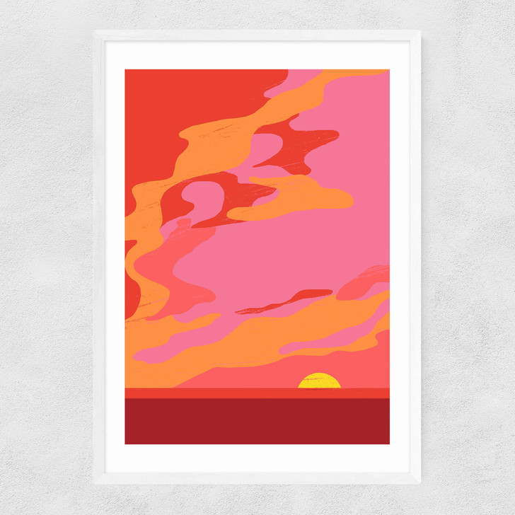 Sundown Narrow White Frame Sundown Narrow White Frame