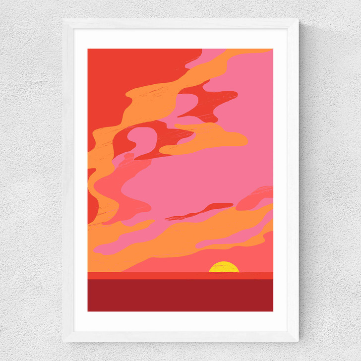 Sundown Medium White Frame Sundown Medium White Frame