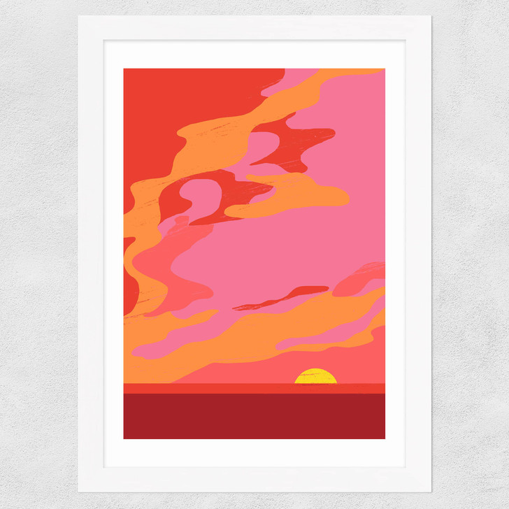 Sundown Wide White Frame Sundown Wide White Frame