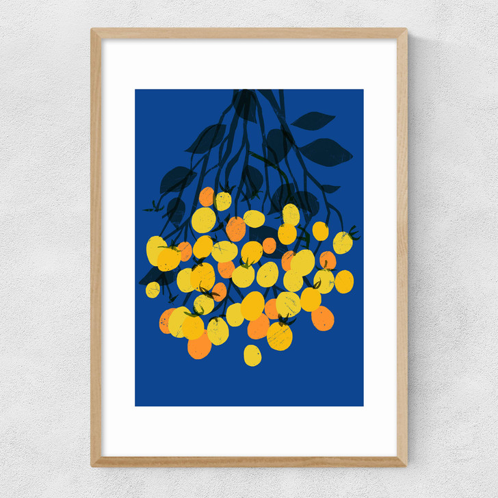 Yellow Tomatoes Narrow Oak Frame Yellow Tomatoes Narrow Oak Frame