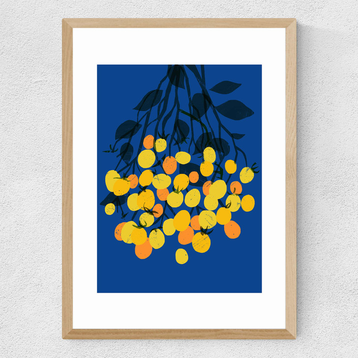 Yellow Tomatoes Medium Oak Frame Yellow Tomatoes Medium Oak Frame