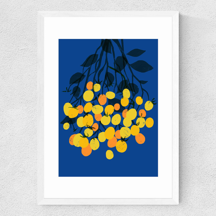 Yellow Tomatoes Medium White Frame Yellow Tomatoes Medium White Frame