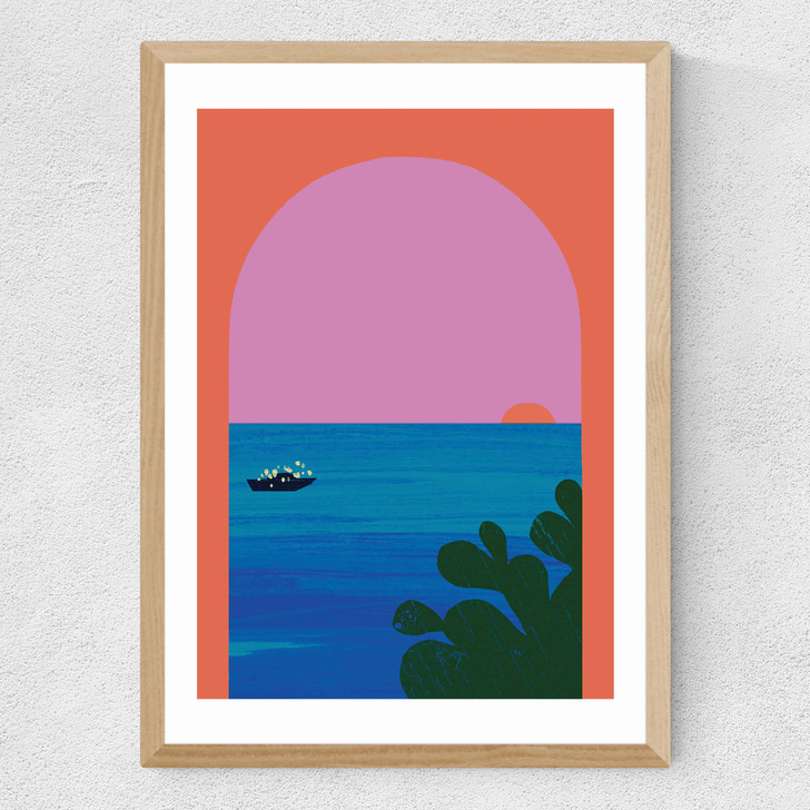 The View Medium Oak Frame