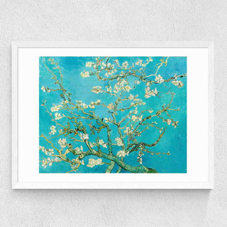 Almond Blossom by Vincent Van Gogh Medium White Frame Almond Blossom by Vincent Van Gogh Medium White Frame