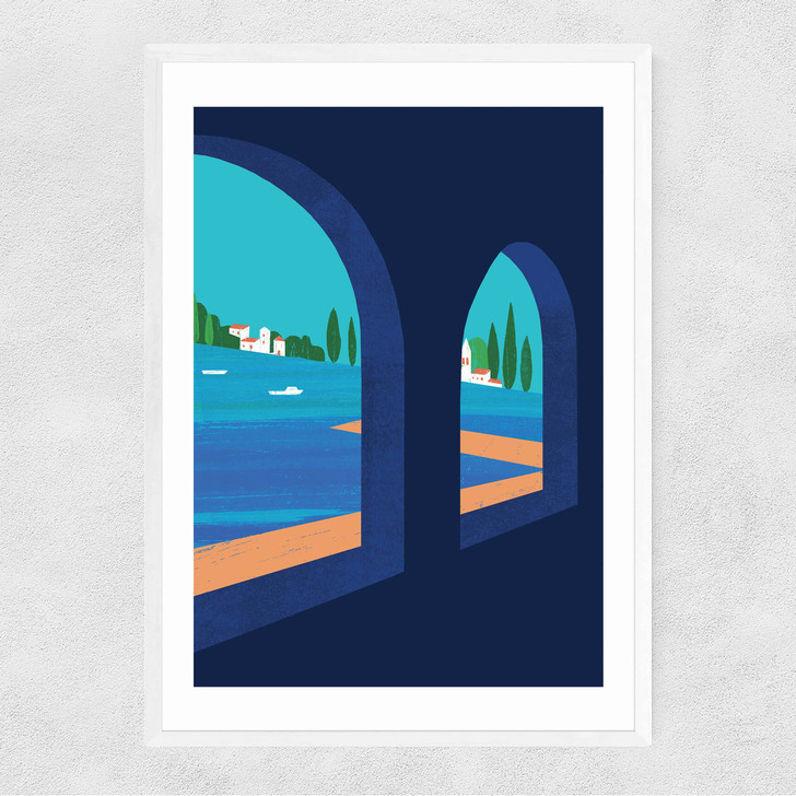 In the Shade Narrow White Frame