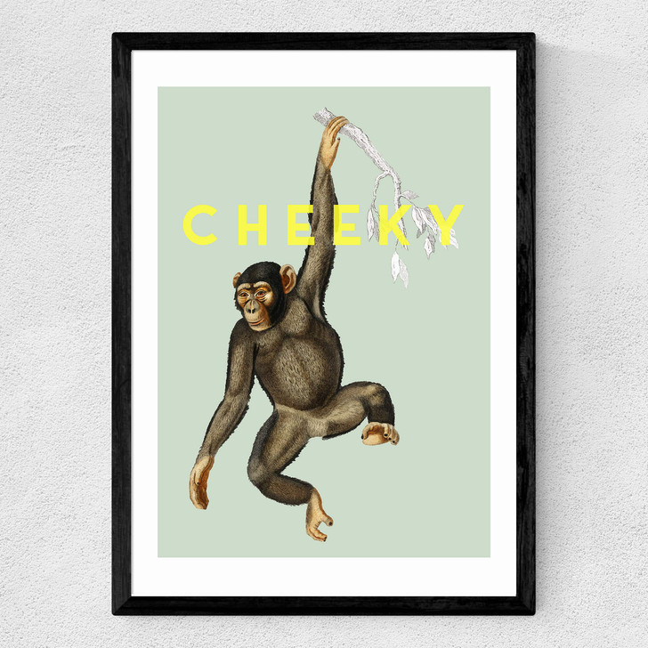 Cheeky Monkey Medium Black Frame