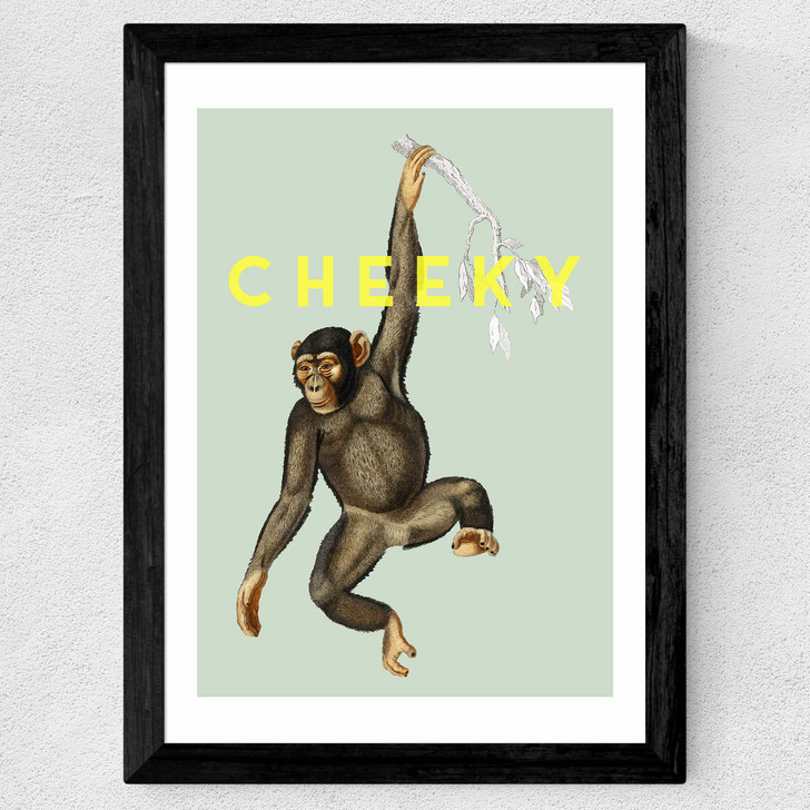 Cheeky Monkey Wide Black Frame