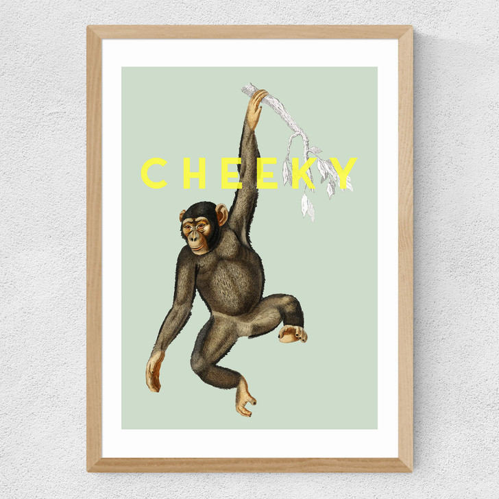 Cheeky Monkey Medium Oak Frame