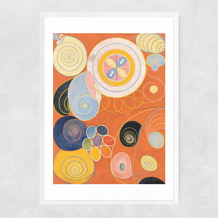 De Tio Storsta II by Hilma af Klint Narrow White Frame