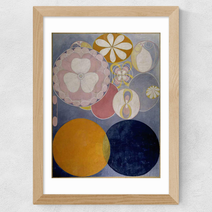 De Tio Storsta I by Hilma af Klint Wide Oak Frame