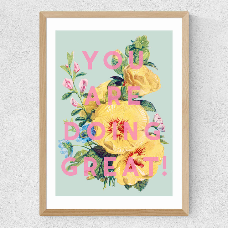 You Are Doing Great Medium Oak Frame