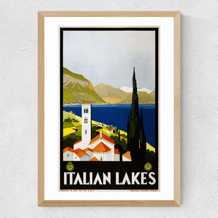 Italian Lakes Medium Oak Frame Italian Lakes Medium Oak Frame