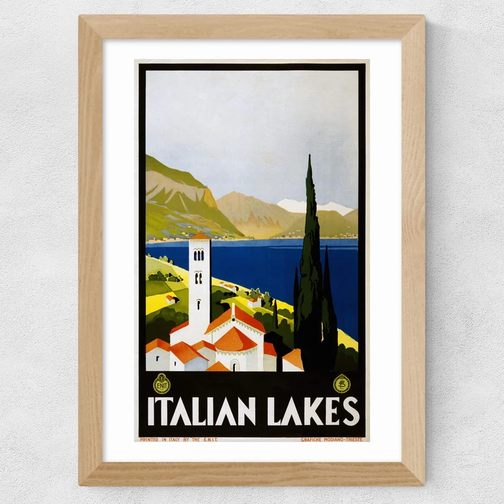 Italian Lakes Wide Oak Frame