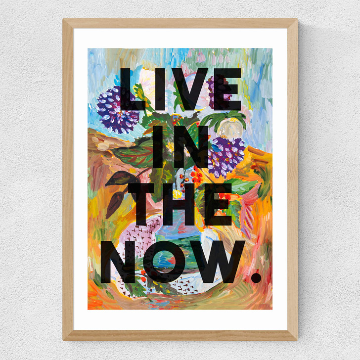 Live In The Now Medium Oak Frame Live In The Now Medium Oak Frame