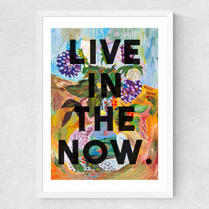 Live In The Now Medium White Frame Live In The Now Medium White Frame