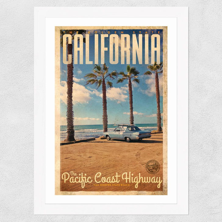 California Wide White Frame