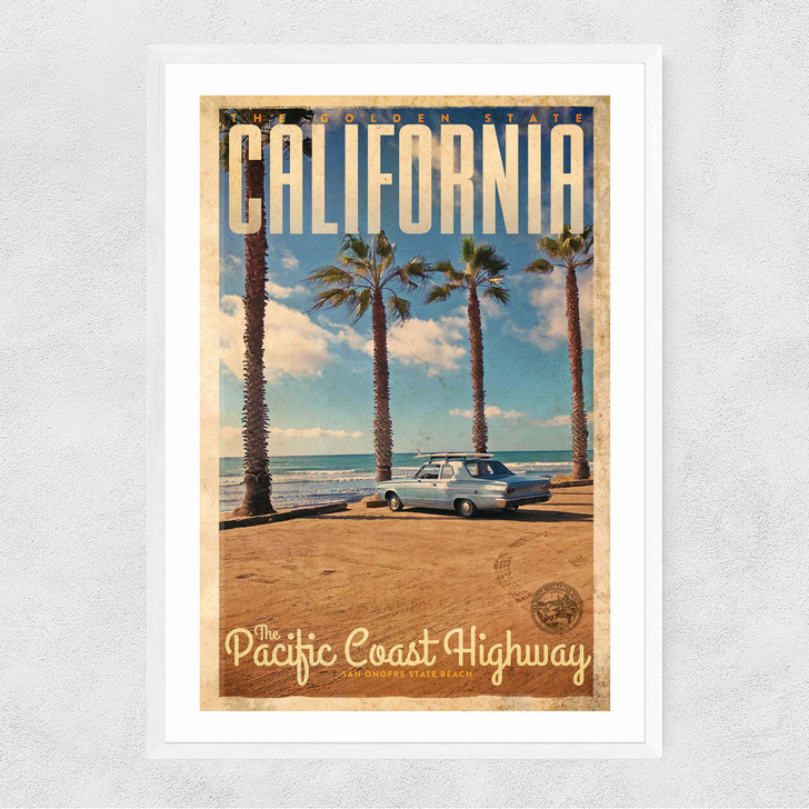 California Narrow White Frame