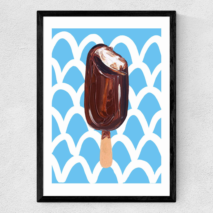 Magnum on Blue Wavey Medium Black Frame Magnum on Blue Wavey Medium Black Frame