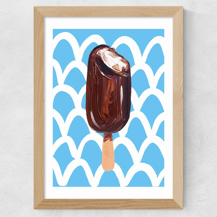 Magnum on Blue Wavey Wide Oak Frame Magnum on Blue Wavey Wide Oak Frame