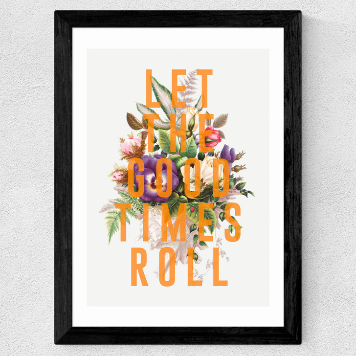Let The Good Times Roll Wide Black Frame