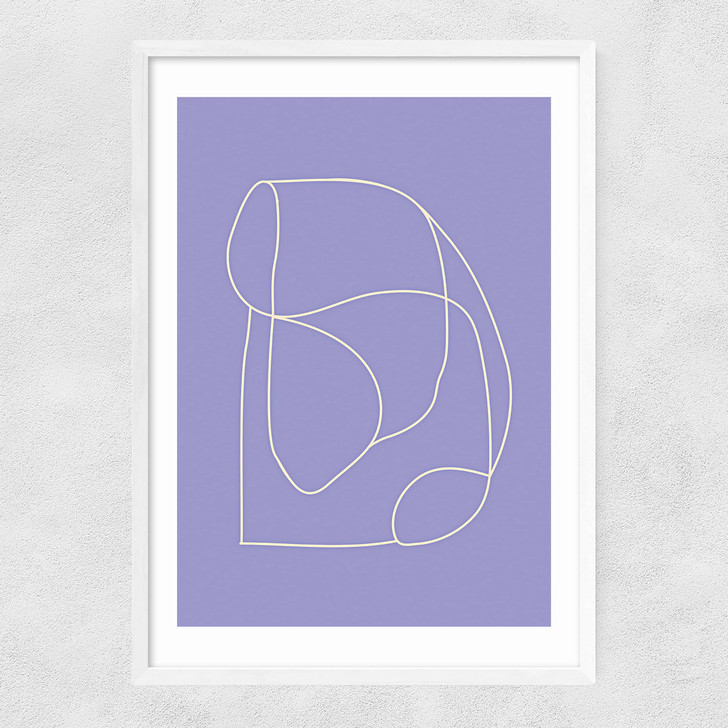 Connected Shapes Narrow White Frame Connected Shapes Narrow White Frame