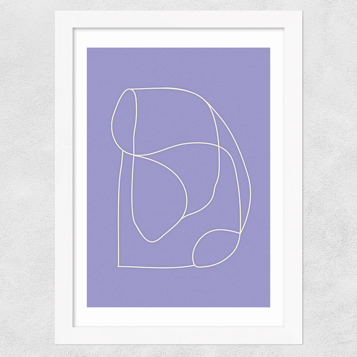 Connected Shapes Wide White Frame Connected Shapes Wide White Frame