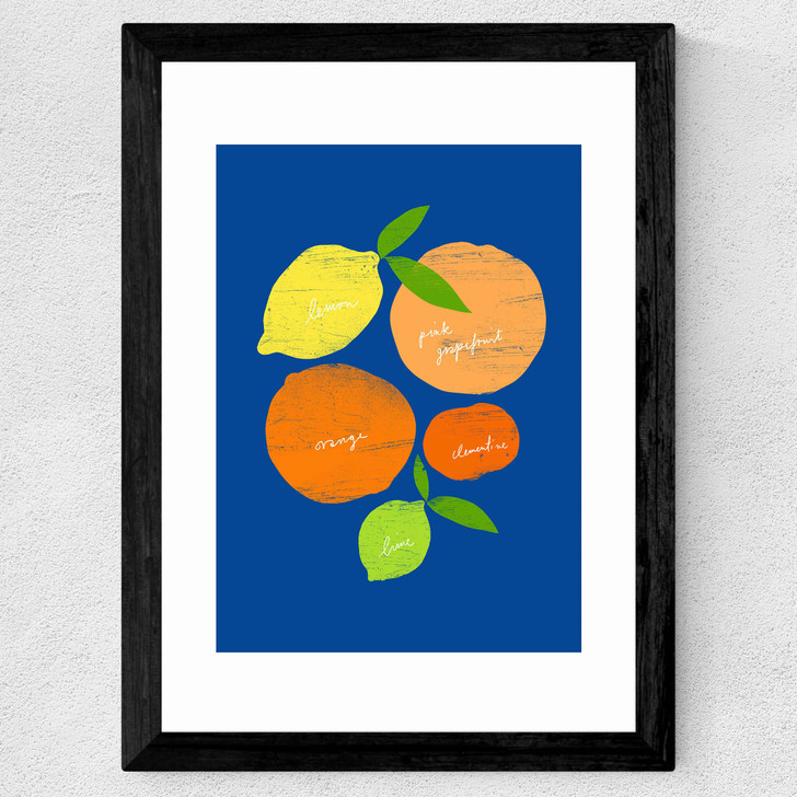 Citrus Blue Wide Black Frame Citrus Blue Wide Black Frame