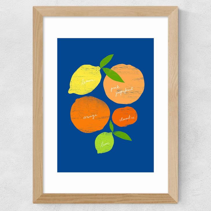 Citrus Blue Wide Oak Frame Citrus Blue Wide Oak Frame