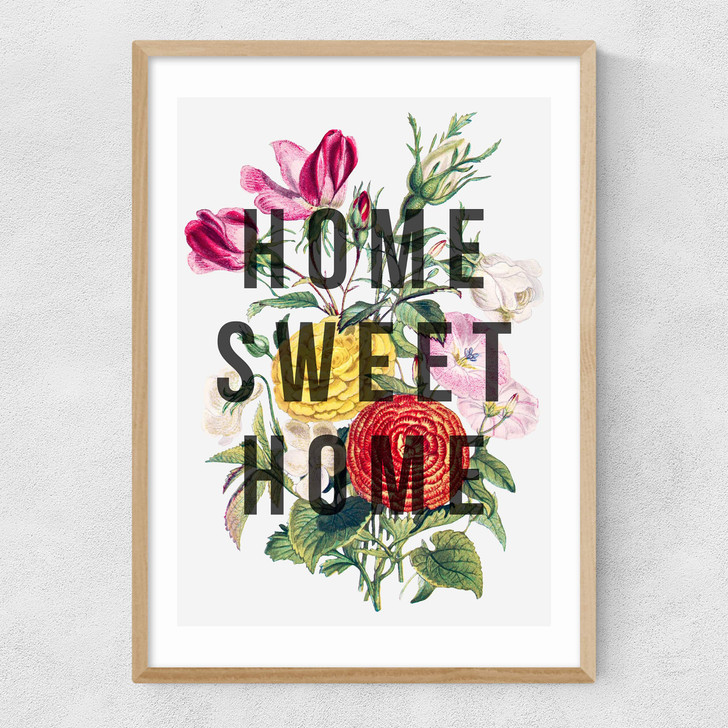 Home Sweet Home by The 13 Prints Narrow Oak Frame Home Sweet Home by The 13 Prints Narrow Oak Frame