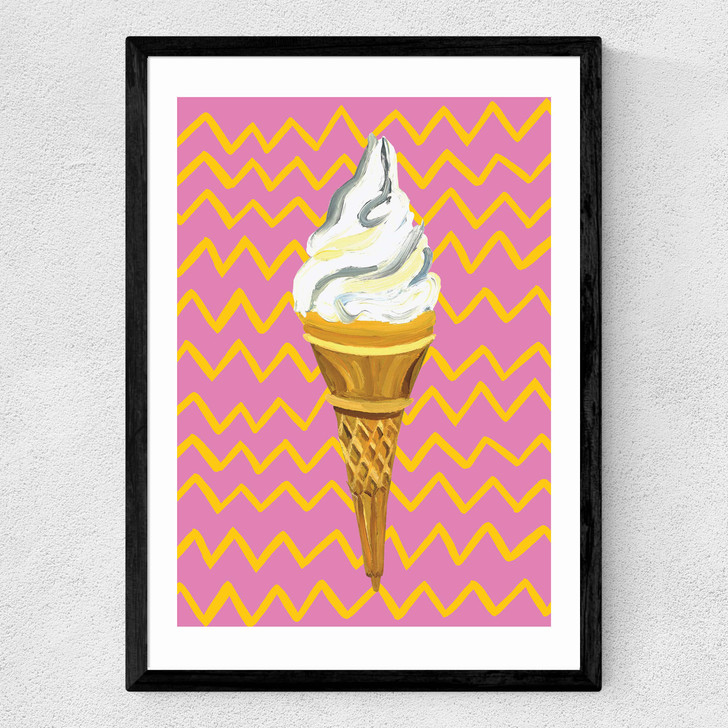 Ice Cream Pink Zigzag