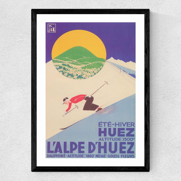 L'Alpe D'Huez Medium Black Frame L'Alpe D'Huez Medium Black Frame