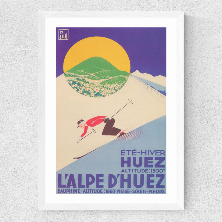 L'Alpe D'Huez Medium White Frame L'Alpe D'Huez Medium White Frame