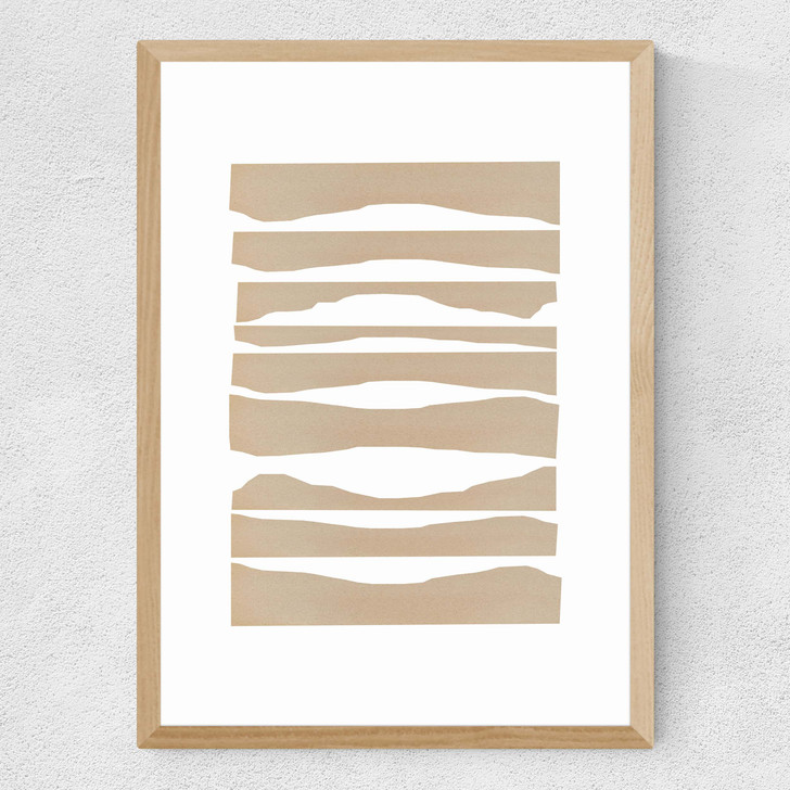 Waves by Anna Mainz Medium Oak Frame Waves by Anna Mainz Medium Oak Frame