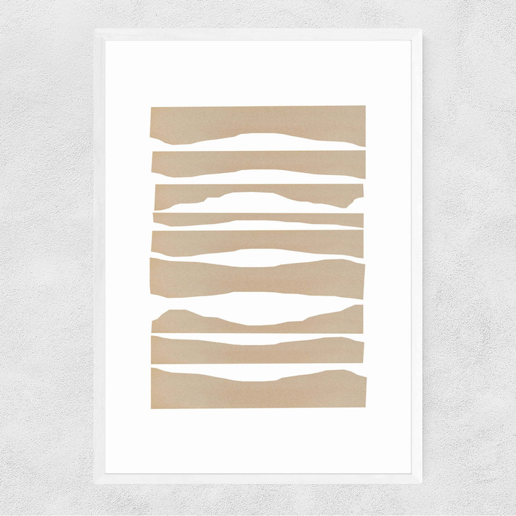 Waves by Anna Mainz Narrow White Frame
