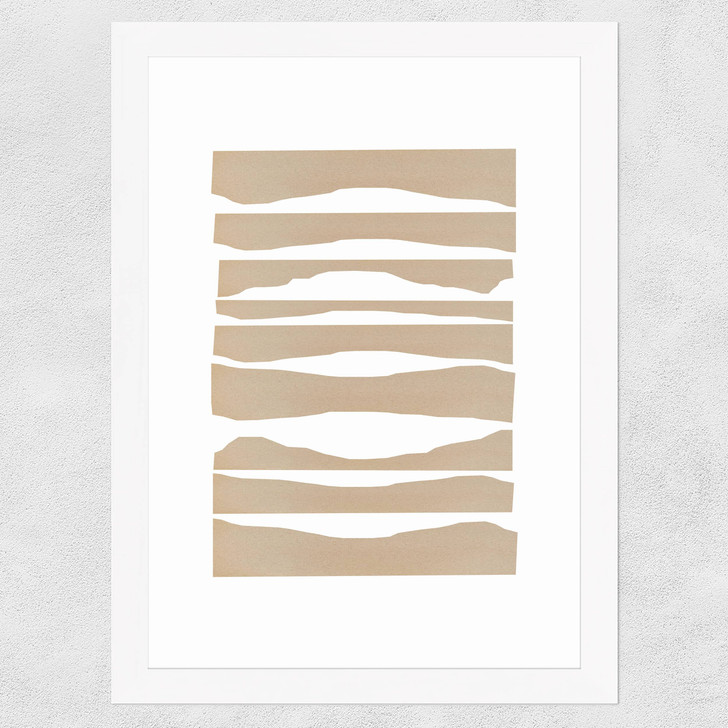 Waves by Anna Mainz Wide White Frame