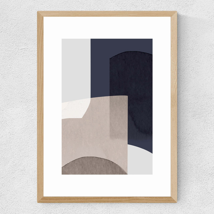 Abstract XII Medium Oak Frame Abstract XII Medium Oak Frame