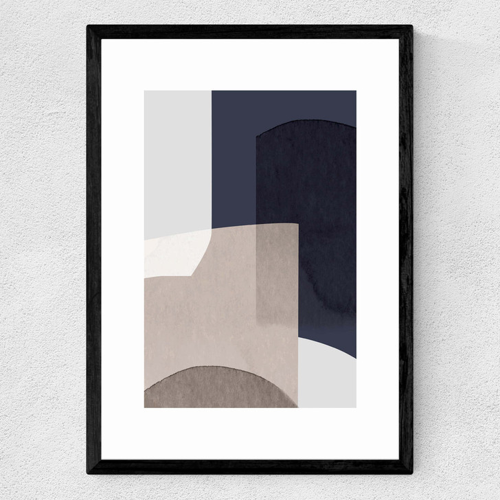 Abstract XII Medium Black Frame
