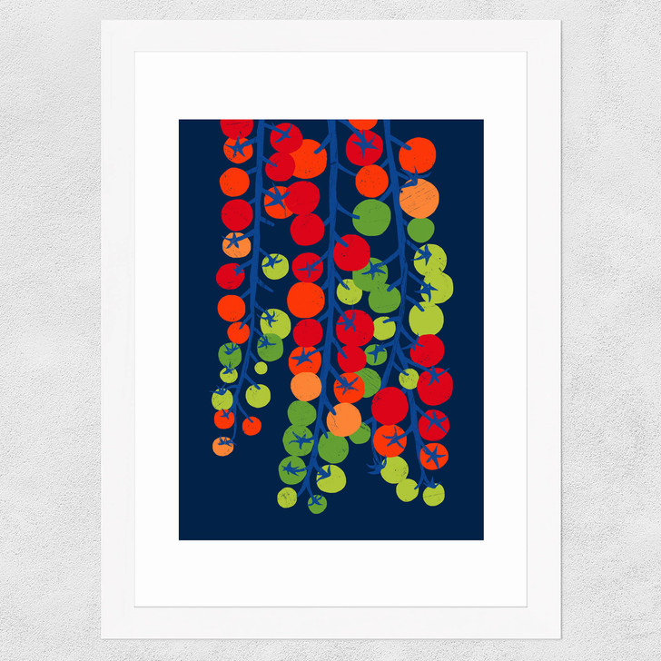 Cherry Tomatoes Wide White Frame Cherry Tomatoes Wide White Frame