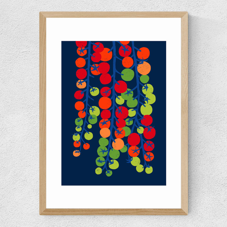 Cherry Tomatoes Medium Oak Frame
