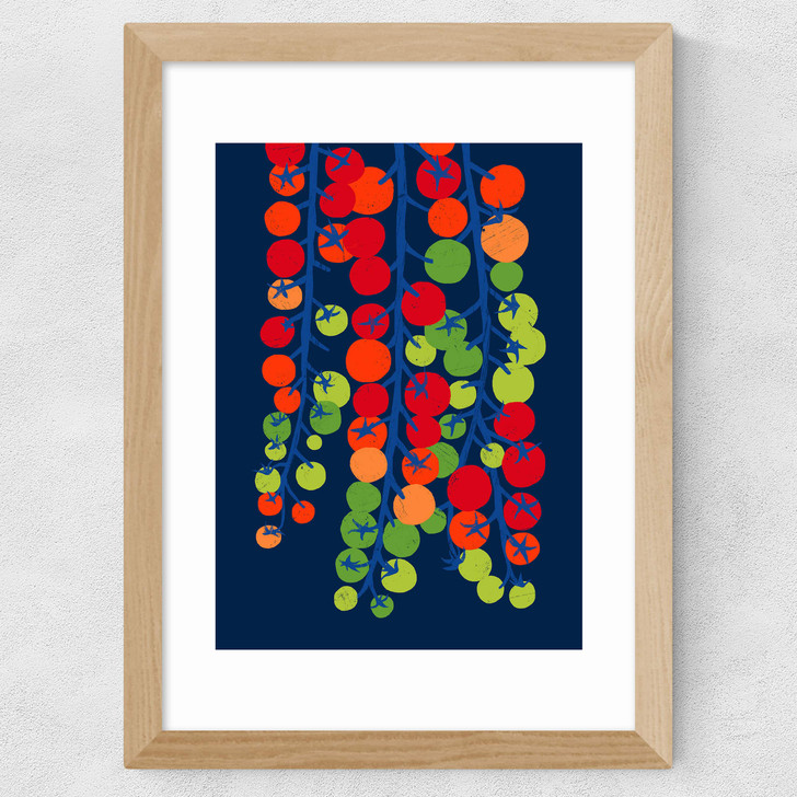 Cherry Tomatoes Wide Oak Frame